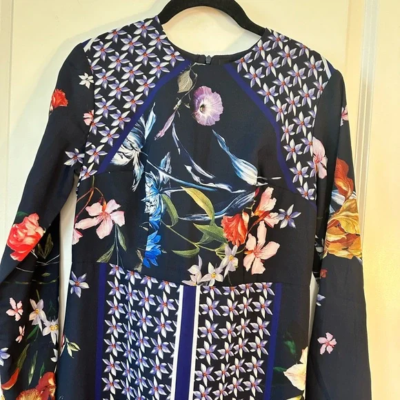 Annah Hariri  Modest Chiffon Navy Scarf Full Length/Coverage Maxi Dress, Size 6 - Picture 6 of 13